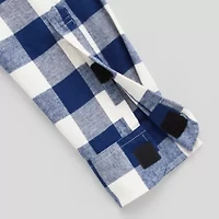 St. John's Bay Dexterity Mens Easy-on + Easy-off Long Sleeve Adaptive Classic Fit Flannel Shirt
