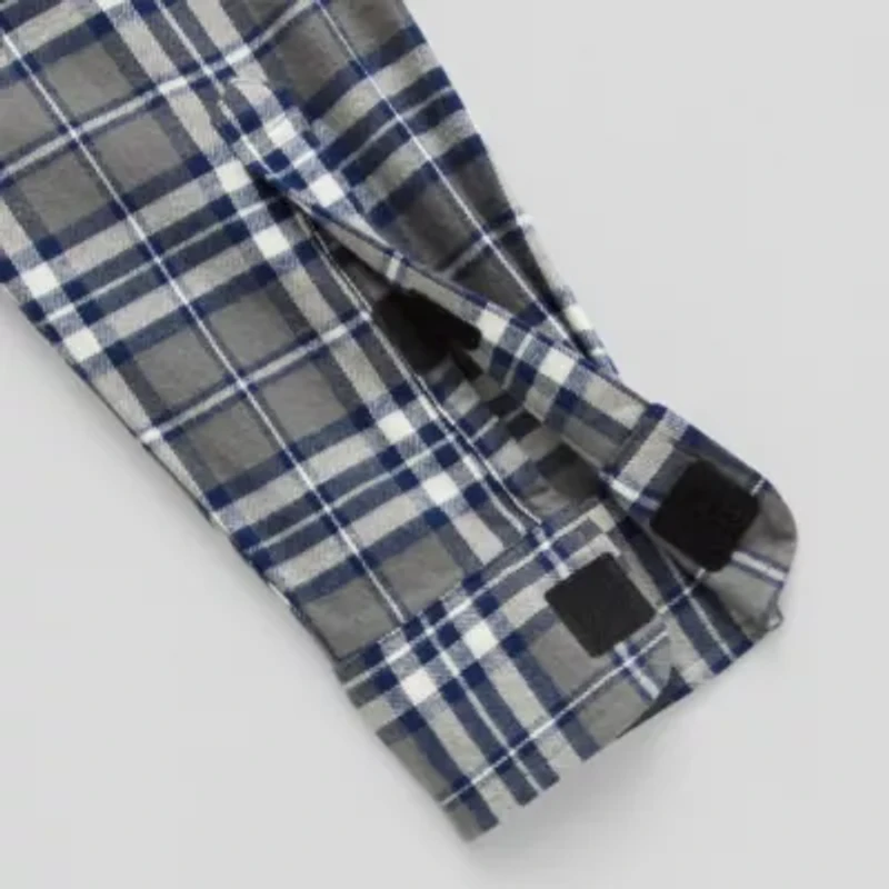 St. John's Bay Mens Easy-on + Easy-off Seated Wear Long Sleeve Adaptive Classic Fit Flannel Shirt