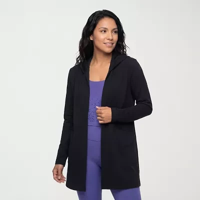 Skechers Womens Hooded Long Sleeve Open Front Cardigan
