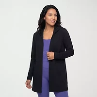 Skechers Womens Hooded Long Sleeve Open Front Cardigan