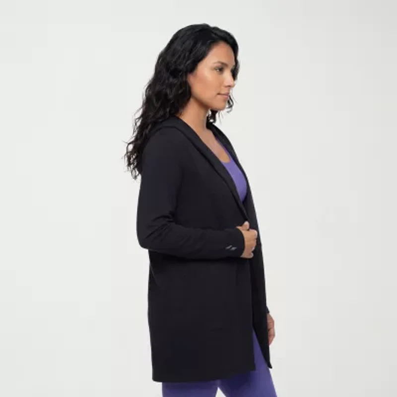 Skechers Womens Hooded Long Sleeve Open Front Cardigan