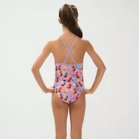 Dolfin Uglies Youth Girls' Print 1-Piece Little & Big Kid Girls Easy-on + Easy-off One Piece Swimsuit
