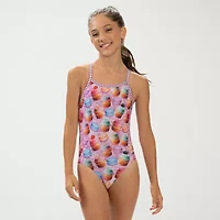 Dolfin Uglies Youth Girls' Print 1-Piece Little & Big Kid Girls Easy-on + Easy-off One Piece Swimsuit