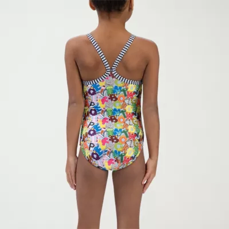 Dolfin Toddler & Little Girls Easy-on + Easy-off One Piece Swimsuit