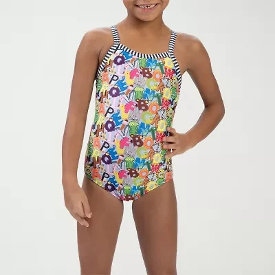 Dolfin Toddler & Little Girls Easy-on + Easy-off One Piece Swimsuit