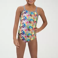 Dolfin Toddler & Little Girls Easy-on + Easy-off One Piece Swimsuit