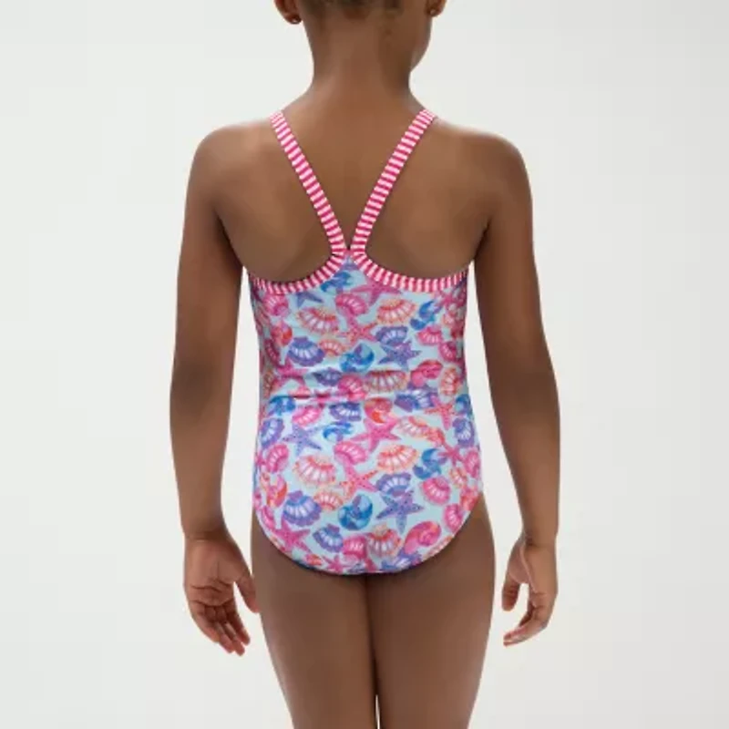 Dolfin Toddler Girls Easy-on + Easy-off One Piece Swimsuit