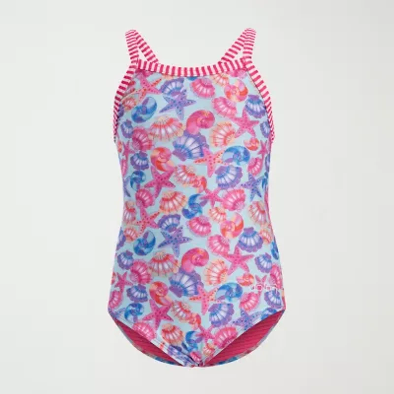 Dolfin Toddler Girls Easy-on + Easy-off One Piece Swimsuit