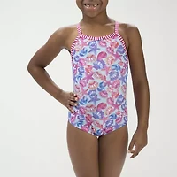 Dolfin Toddler Girls Easy-on + Easy-off One Piece Swimsuit