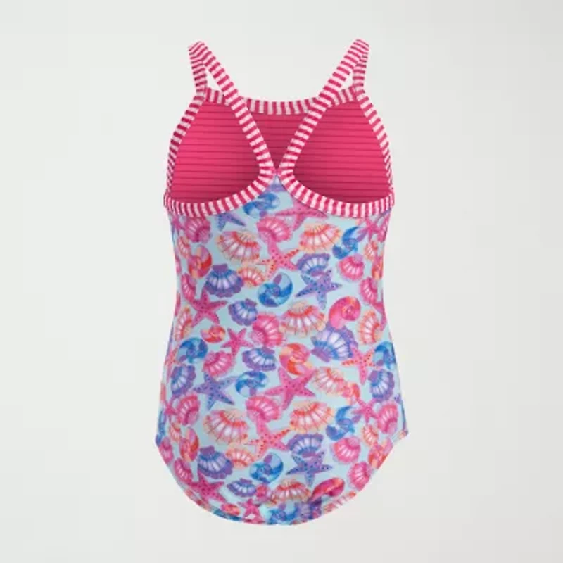 Dolfin Toddler Girls Easy-on + Easy-off One Piece Swimsuit