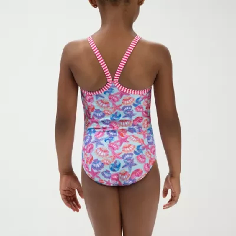 Dolfin Little & Big Kid Girls Easy-on + Easy-off One Piece Swimsuit