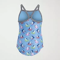 Dolfin Toddler Girls Easy-on + Easy-off Animal One Piece Swimsuit