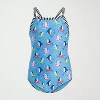 Dolfin Little & Big Kid Girls Easy-on + Easy-off Animal One Piece Swimsuit