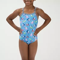 Dolfin Little & Big Kid Girls Easy-on + Easy-off Animal One Piece Swimsuit