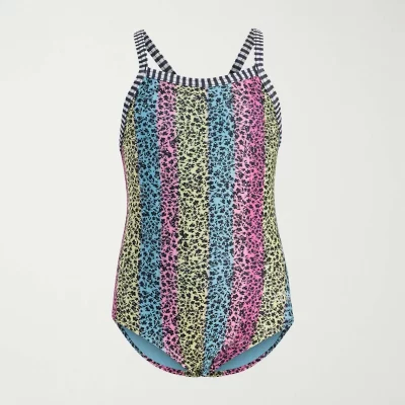 Dolfin Toddler Girls Easy-on + Easy-off One Piece Swimsuit