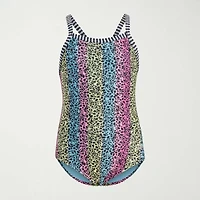 Dolfin Toddler Girls Easy-on + Easy-off One Piece Swimsuit