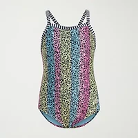 Dolfin Little & Big Kid Girls Easy-on + Easy-off One Piece Swimsuit