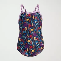 Dolfin Toddler Girls Easy-on + Easy-off One Piece Swimsuit