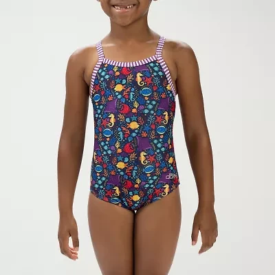 Dolfin Little & Big Kid Girls Easy-on + Easy-off One Piece Swimsuit