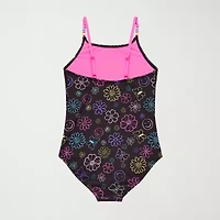 Thereabouts Little & Big Kid Girls Striped One Piece Swimsuit