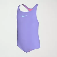 Nike Little Girls Long Sleeve One Piece Swimsuit