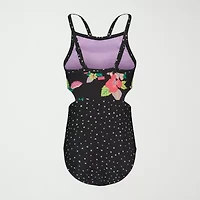 Roxy Big Kid Girls Floral Sleeveless One Piece Swimsuit