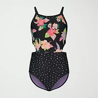Roxy Big Kid Girls Floral Sleeveless One Piece Swimsuit