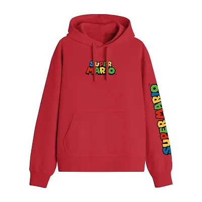 Novelty Mens Long Sleeve Super Mario Fleece Hoodie