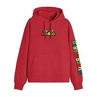 Novelty Mens Long Sleeve Super Mario Fleece Hoodie