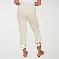 Alfred Dunner Detail Driven Womens Straight Ankle Pant