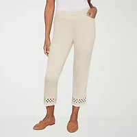 Alfred Dunner Detail Driven Womens Straight Ankle Pant