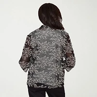 Alfred Dunner Detail Driven Womens 3/4 Sleeve Layered Top