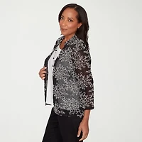 Alfred Dunner Detail Driven Womens 3/4 Sleeve Layered Top