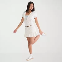 AEROPOSTALE Womens Juniors Short Sleeve Zipper Hoodie