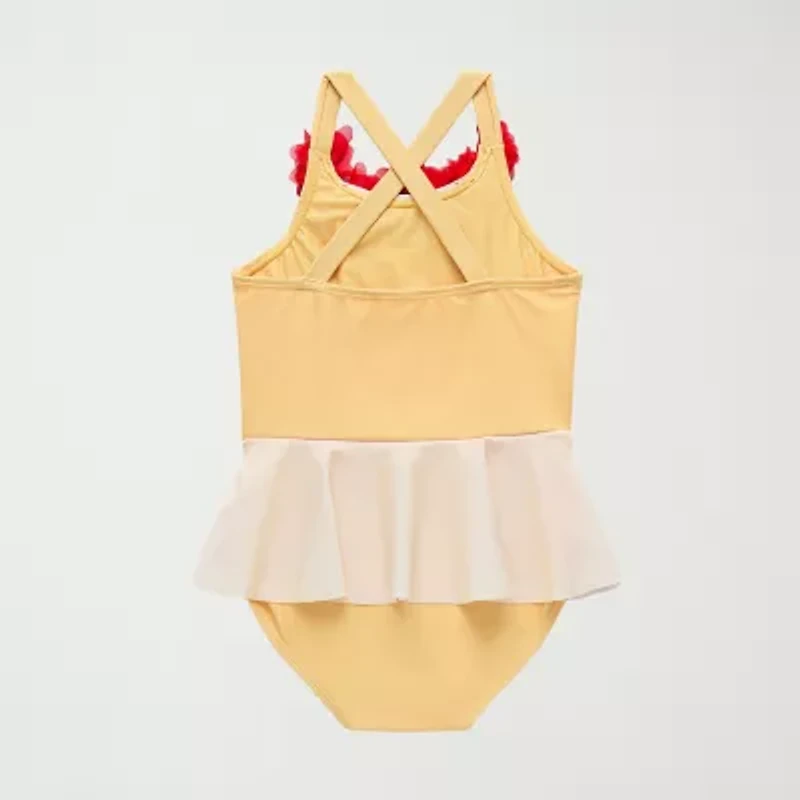 Disney Collection Toddler Girls Belle Princess One Piece Swimsuit