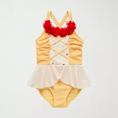 Disney Collection Toddler Girls Belle Princess One Piece Swimsuit