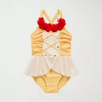 Disney Collection Toddler Girls Belle Princess One Piece Swimsuit