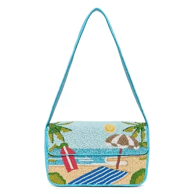 SOL and MER Beaded Vacation Shoulder Bag