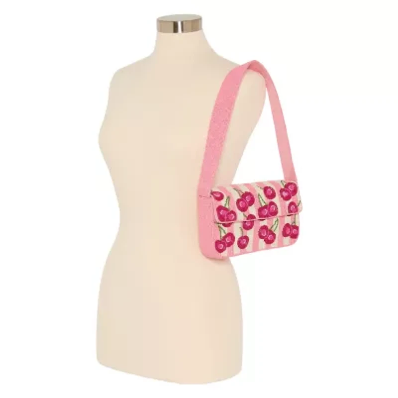 SOL and MER Beaded Cherry Shoulder Bag