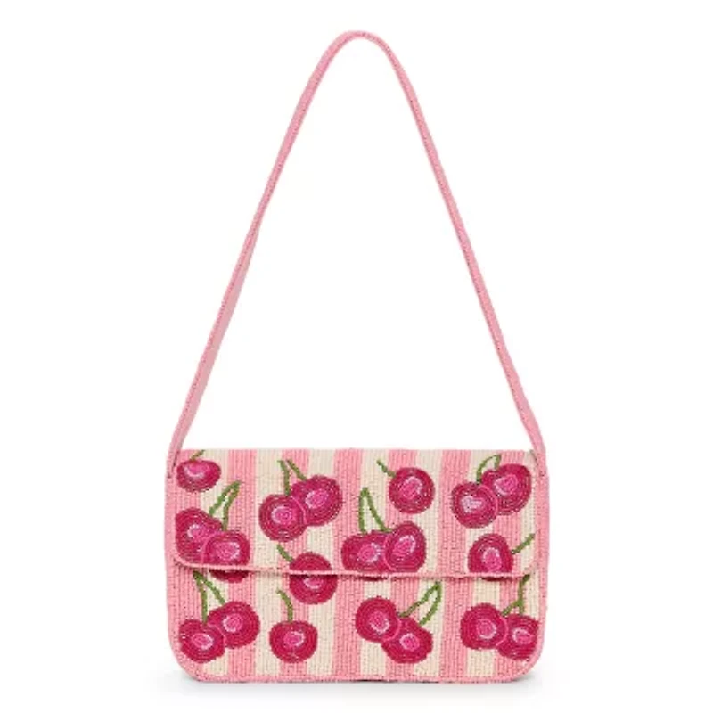 SOL and MER Beaded Cherry Shoulder Bag