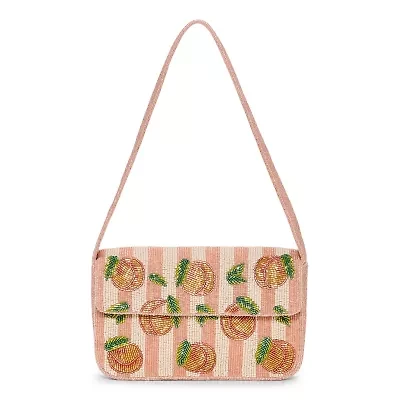 SOL and MER Beaded Peaches Shoulder Bag