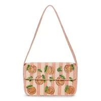 SOL and MER Beaded Peaches Shoulder Bag