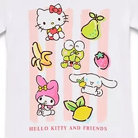 Womens Crew Neck Short Sleeve Regular Fit Hello Kitty Graphic T-Shirt