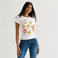 Womens Crew Neck Short Sleeve Regular Fit Hello Kitty Graphic T-Shirt