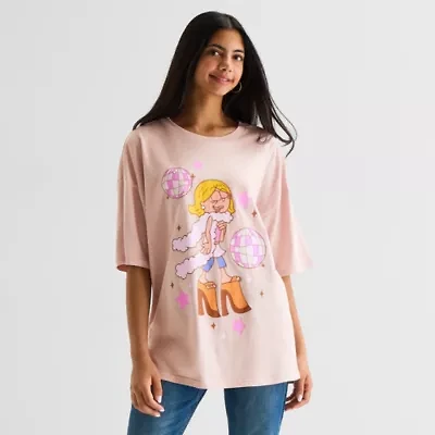 Lizzie Mcguire Oversized Tee Womens Crew Neck Short Sleeve Regular Fit Graphic T-Shirt