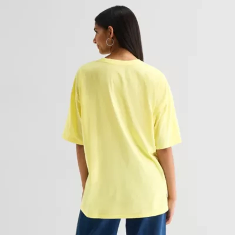 Fruit Of The Spirit Oversized Tee Womens Juniors Crew Neck Short Sleeve Regular Fit Graphic T-Shirt