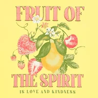 Fruit Of The Spirit Oversized Tee Womens Juniors Crew Neck Short Sleeve Regular Fit Graphic T-Shirt