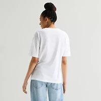 Grogu Womens Juniors Crew Neck Short Sleeve Oversized Star Wars Graphic T-Shirt