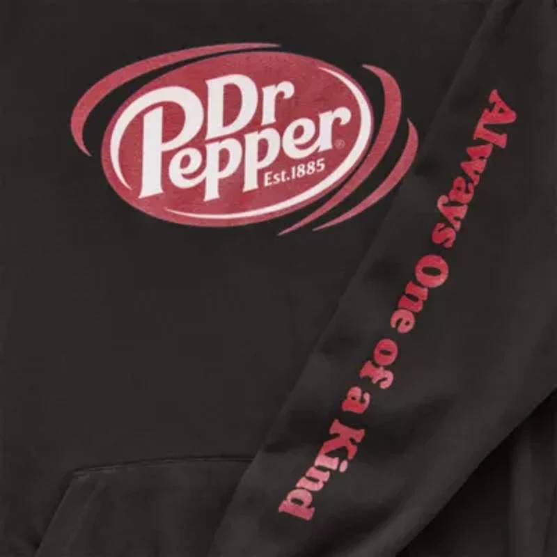 Dr Pepper Womens Juniors Long Sleeve Fleece Hoodie