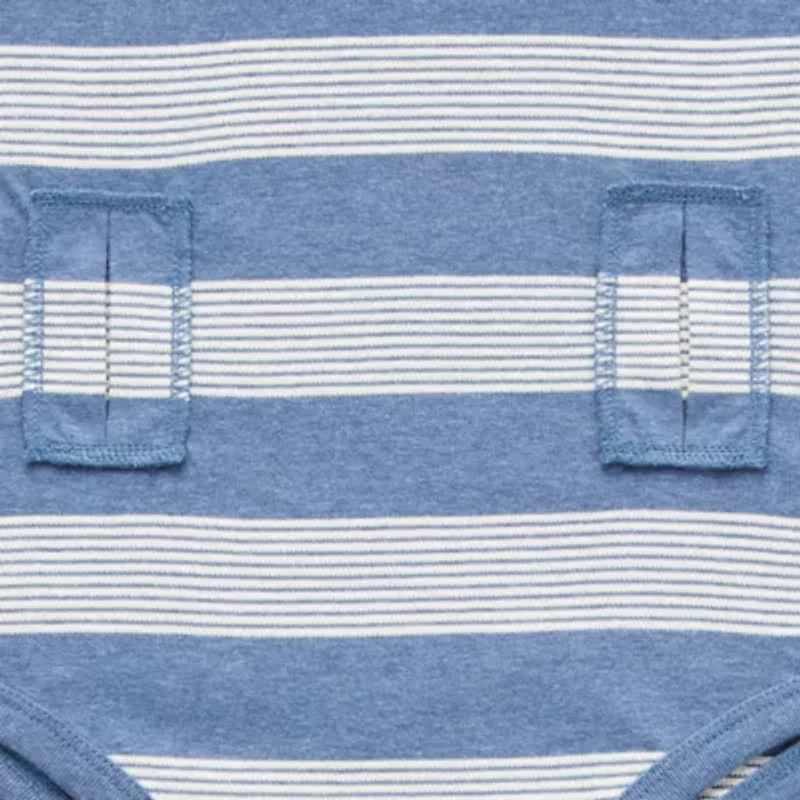 Thereabouts Little & Big Kid Boys Bodysuit Closure Easy-on + Easy-off Adaptive Crew Neck Short Sleeve